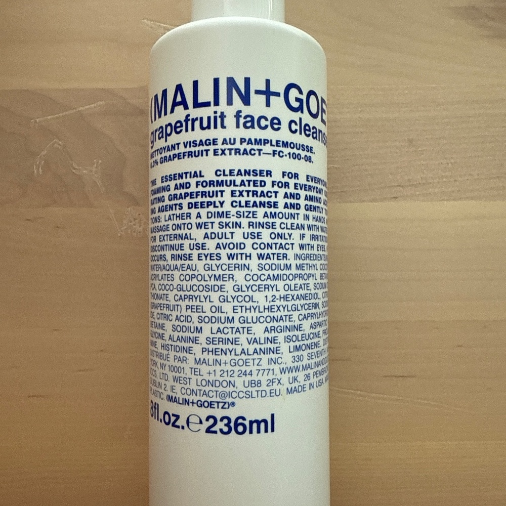 Malin + Goetz cleanser